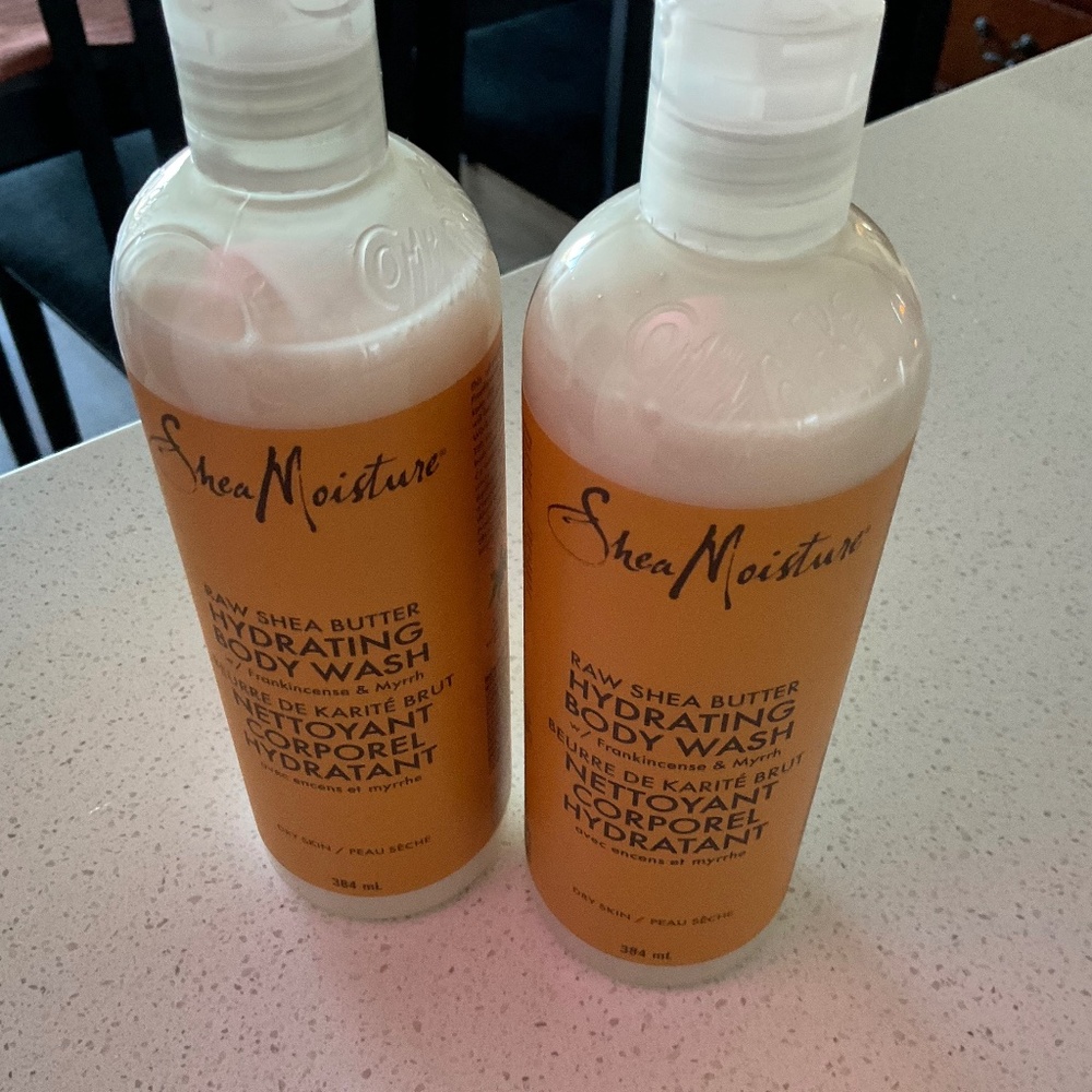 Shea Moisture Raw Shea Butter Hydrating Body Wash x2 384 ml